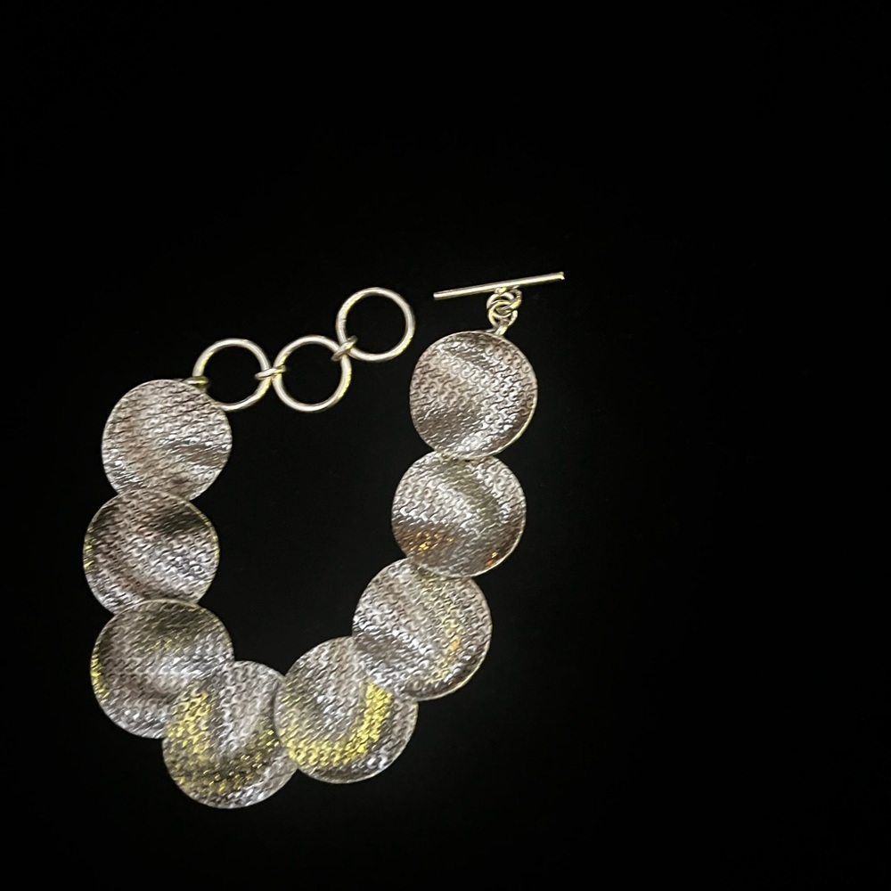 Vintage 925 sterling silver bracelet intricate and unique piece.